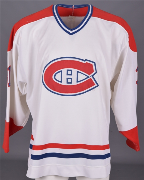 Tom Chorskes Late-1980s Montreal Canadiens Game-Worn Rookie Era Jersey with Team LOA - Team Repairs!