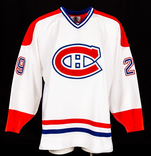 Sean Dixons Late-1990s (Brett Clark) Montreal Canadiens Game-Worn #29 Training Camp/Pre-Season Jersey Obtained from Team with LOA