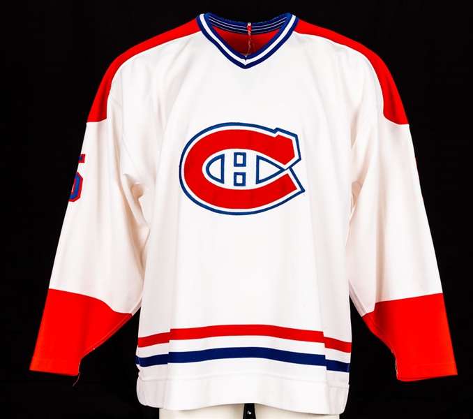 Foxfords Mid-to-Late-1990s Montreal Canadiens Game-Worn #5 Training Camp/Pre-Season Jersey with Team LOA
