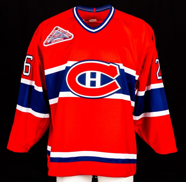 Gary Leemans 1992-93 Montreal Canadiens Game-Issued Jersey with Team LOA - All-Star Game Patch!