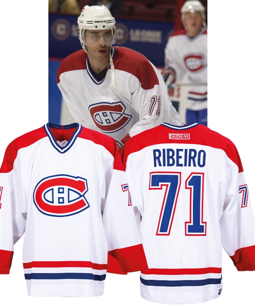 Mike Ribeiros 2002-03 Montreal Canadiens Game-Worn Jersey Obtained from Team with LOA