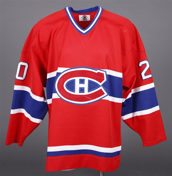 Stephane Robidas Late-1990s Montreal Canadiens Game-Worn Pre-Season Jersey with Team LOA