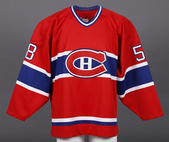 Wildenhains Mid-1990s Montreal Canadiens Game-Worn Pre-Season Season Jersey with Team LOA