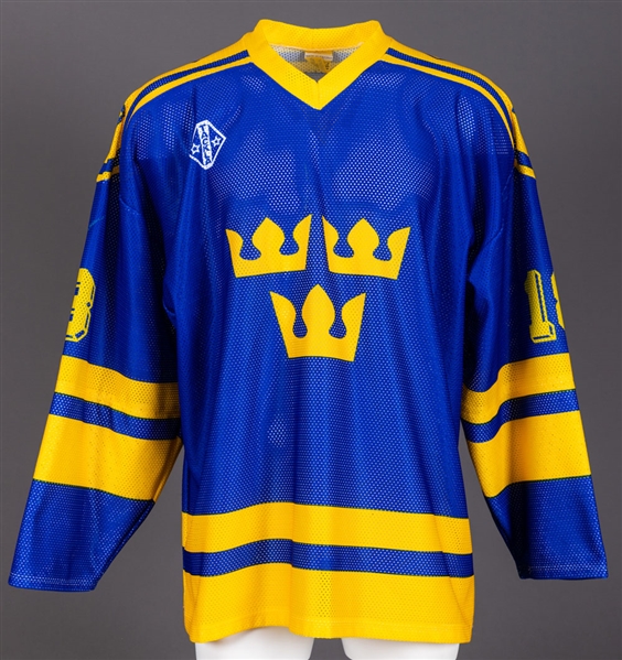 Jonas Hoglunds 1992 World Junior Championships Team Sweden Game-Worn Jersey with LOA 