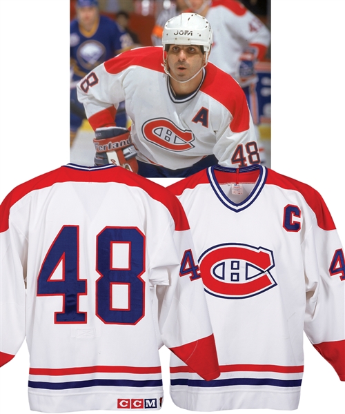 J.J. Daigneaults Mid-1990s Montreal Canadiens Game-Worn Captains Jersey with Team LOA