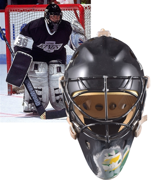 Daniel Berthiaumes 1989-91 Minnesota North Stars / Los Angeles Kings Game-Worn Lefebvre Goalie Mask