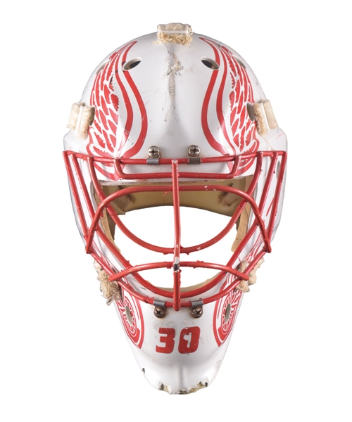 Jason Saals Mid-1990s OHL Detroit Junior Red Wings Game-Worn Goalie Mask