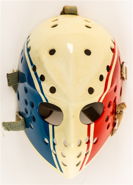 Vintage 1970s Fibrosport Fiberglass Goalie Mask - Jacques Plantes Company!