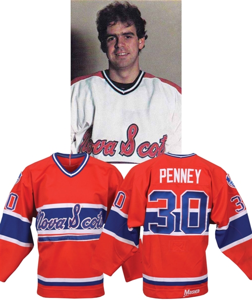 Steve Penneys 1983-84 AHL Nova Scotia Voyageurs Game-Worn Jersey