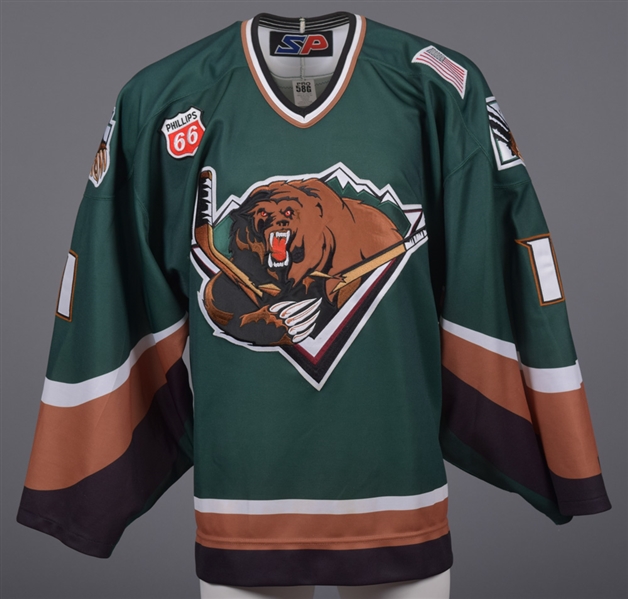 Jason Bacashihuas 2002-03 AHL Utah Grizzlies Game-Worn Jersey - Defunct Team