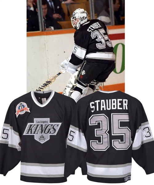 Robb Staubers 1992-93 Los Angeles Kings Game-Worn Stanley Cup Playoffs Jersey - Stanley Cup Finals Patch!