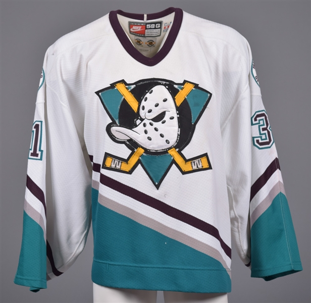 Guy Heberts 1998-99 Anaheim Mighty Ducks Game-Worn Jersey 