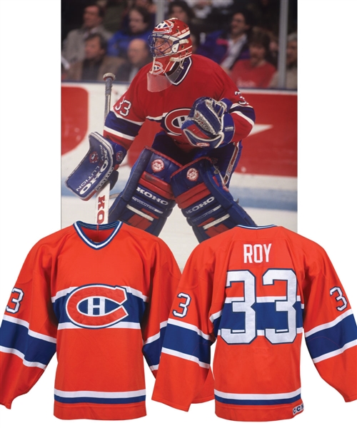 Patrick Roys 1993-94 Montreal Canadiens Game-Worn Jersey with LOA