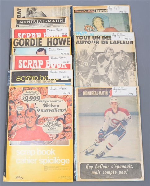 Vintage 1950s/1970s Hockey and Other Sports Scrapbook Collection of 21