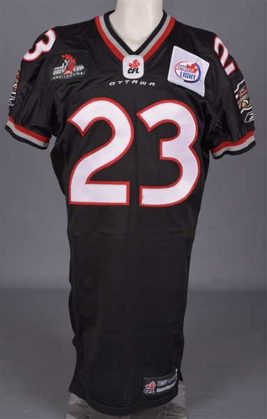 Serge Sejours 2004 Ottawa Renegades Game-Worn Jersey - 2004 Grey Cup Patch!