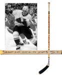 Brett Hulls 1995-96 St. Louis Blues "102 Playoff Points - Blues All Time Leader" Easton Game-Used Stick