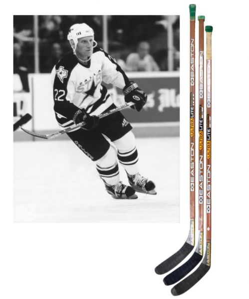 Brett Hulls 1998-2000 Dallas Stars Easton Game-Used Sticks (3)