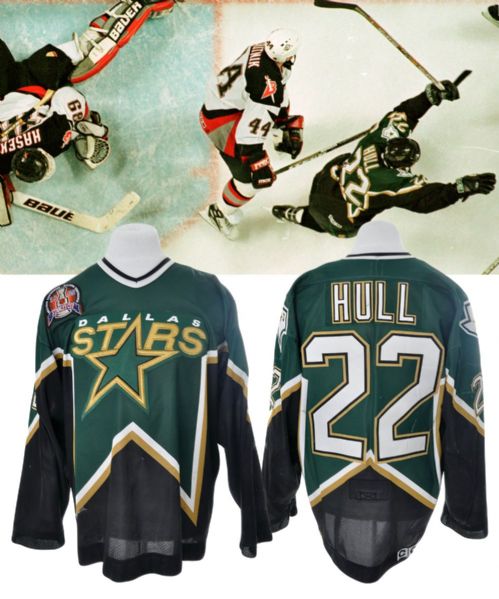 Brett Hulls 1998-99 Dallas Stars Game-Worn Stanley Cup Finals Cup-Winning Goal Jersey <br>- Photo-Matched!