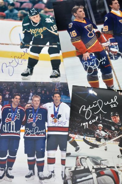 Brett Hulls Signed and Multi-Signed Hockey Photo Collection of 55