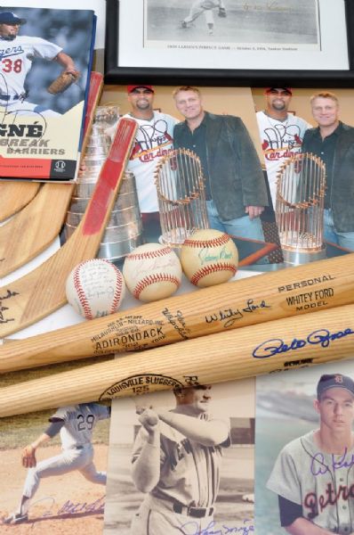 Baseball HOFers and Stars Signed Photo, Bat and Other Item Collection of 32 from Brett Hull Collection