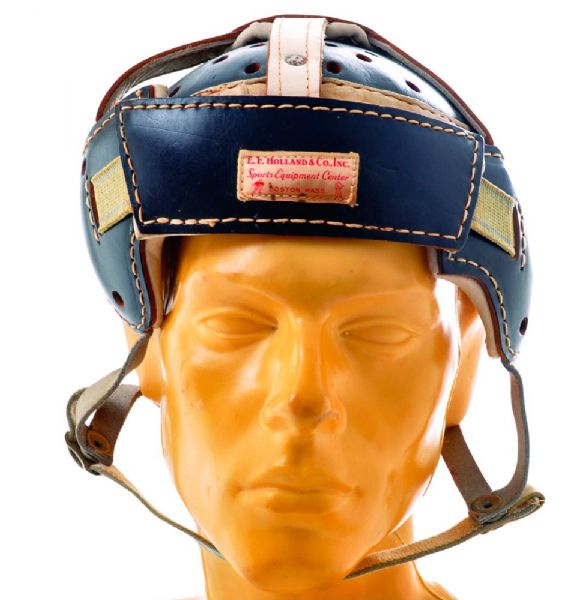 Gorgeous Vintage "E.F. Holland & Co." Leather Hockey Helmet
