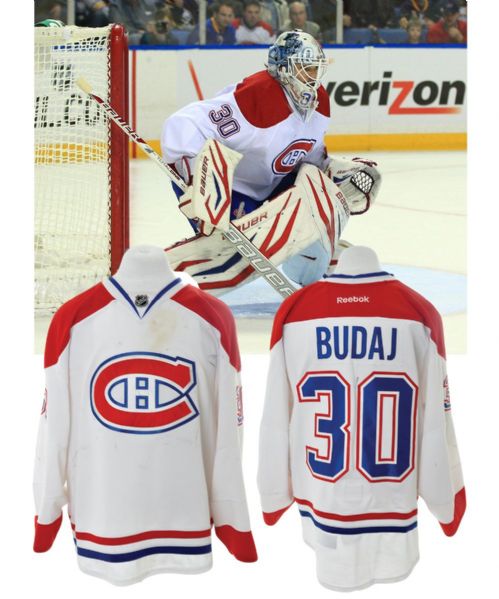 Peter Budajs 2012-13 Montreal Canadiens Game-Worn Away Jersey - Photo-Matched!
