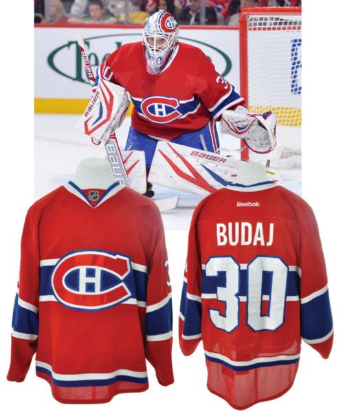 Peter Budajs 2012-13 Montreal Canadiens Game-Worn Home Jersey - Photo-Matched!