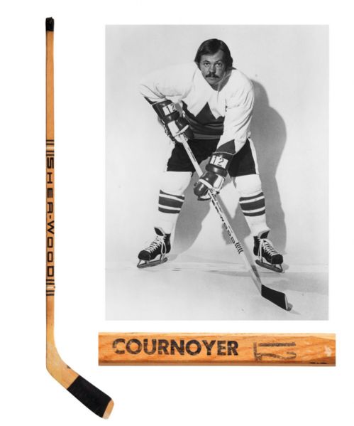 Yvan Cournoyers 1972 Canada-Russia Series Team Canada Sher-Wood Stick from Training Camp