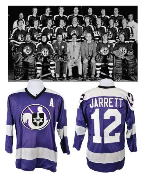 Gary Jarretts Mid-1970s WHA Cleveland Crusaders Game-Worn Alternate Captains Jersey