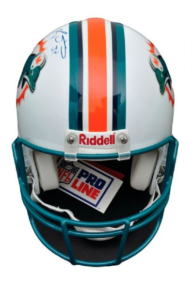 Ricky Williams Signed Miami Dolphins Full Size Helmet in Display Case with COA