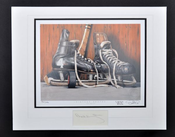 Bobby Orr Signed "Vintage Skates" Original Artist Retouch Art Print (1/1) by Daniel Parry with COA (16" x 20")
