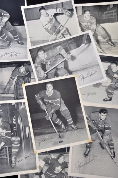 1945-54 Quaker Oats Canadiens and Maple Leafs Hockey Photo Collection of 118