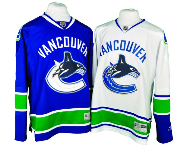 Roberto Luongo Signed Vancouver Canucks Limited-Edition Jerseys (2)
