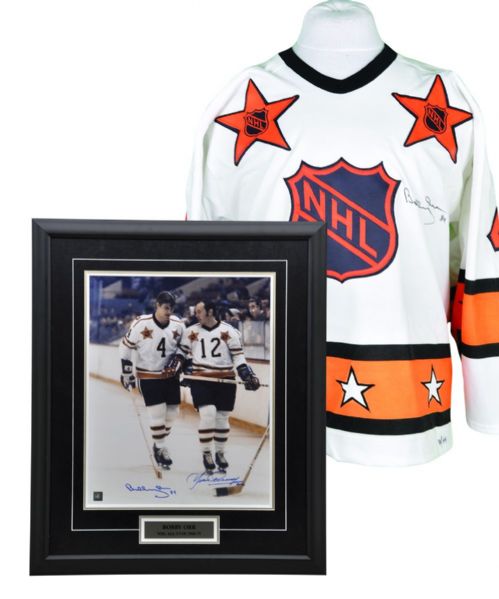 Bobby Orr Signed Limited-Edition NHL All-Star Game Jersey #80/144 from GNR and <br>Orr / Cournoyer Signed Framed Photo from GNR (25" x 30")