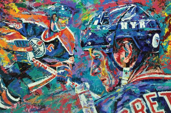 Amazing Wayne Gretzky Original Painting by William Lopa Jr (40" x 54 1/2")