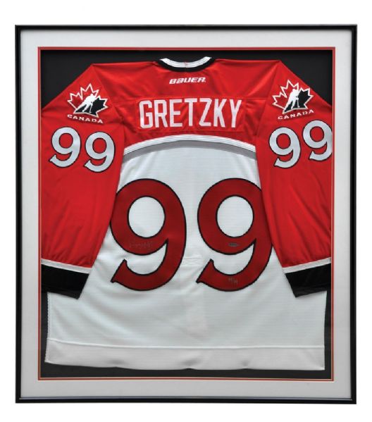 Wayne Gretzky 1998 Nagano Winter Olympics Signed Team Canada Limited-Edition Framed Jersey #99/99 from UDA (36 1/4" x 40 1/4")