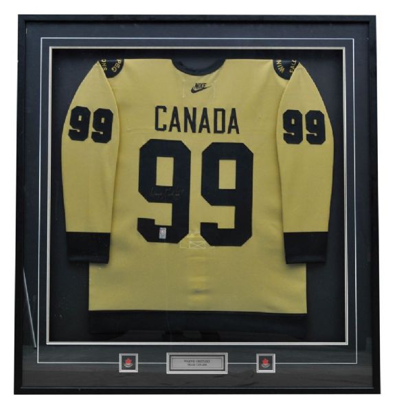 Wayne Gretzky Signed 2004 World Cup of Hockey Team Canada Winnipeg Falcons Framed Jersey with WGA COA (41 1/4" x 43 1/4")
