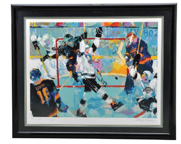 LeRoy Neimans 1994 "Gretzkys Goal" Limited-Edition Framed Serigraph Signed by Gretzky and Neiman #341/385 with COA (38 3/4" x 46 3/4")