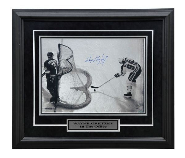 Wayne Gretzky Edmonton Oilers Signed "In The Office" Limited-Edition Framed Photo #1/99 with WGA COA (26" x 30")