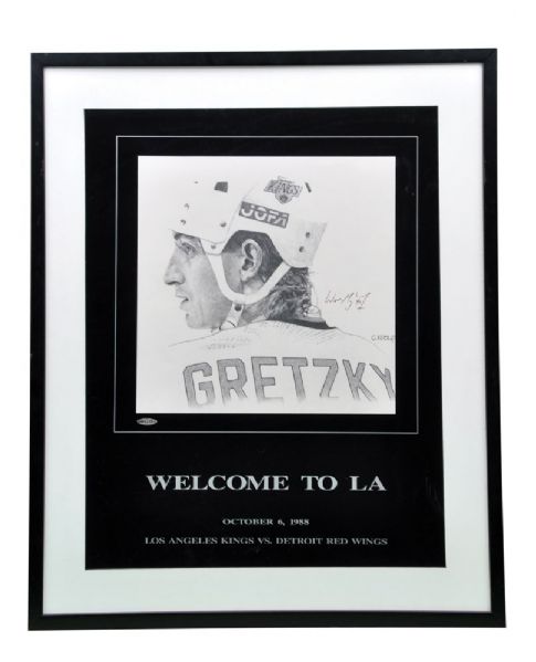 Wayne Gretzky Los Angeles Kings Signed "Welcome to LA" Signed Framed Poster with UDA COA (24" x 29")
