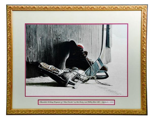 Gary Bergmans 1972 Canada-Russia Series "The Skates" by Ken Danby Framed Lithograph with Family LOA (23 3/4" x 30 1/4")