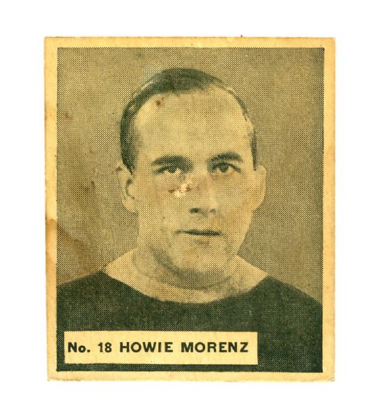 1937-38 World Wide Gum V356 Hockey Card #18 HOFer Howie Morenz