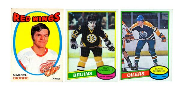 1971-85 O-Pee-Chee Hockey RC Collection of 5 with Dionne, Messier and Bourque