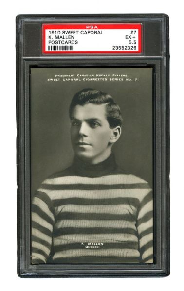 1910-11 Sweet Caporal Hockey Postcard #7 William "Ken" Mallen <br>- Graded PSA 5.5 