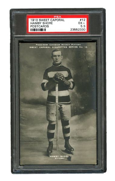 1910-11 Sweet Caporal Hockey Postcard #12 Hamilton "Hamby" Shore <br>- Graded PSA 5.5 
