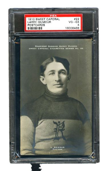 1910-11 Sweet Caporal Hockey Postcard #22 Charles "Larry" Gilmour <br>- Graded PSA 4 