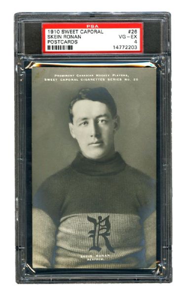 1910-11 Sweet Caporal Hockey Postcard #26 Erskine "Skein" Ronan <br>- Graded PSA 4 