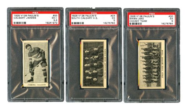 1928-29 Paulin’s Candy V128-2 PSA-Graded Hockey Card Collection of 12 <br>– All Highest Graded!