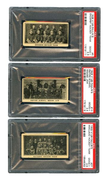 1928-29 Paulin’s Candy V128-2 PSA-Graded Hockey Card Collection of 18 <br>– All Graded PSA 1 to PSA 2.5