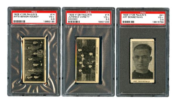 1928-29 Paulin’s Candy V128-2 PSA-Graded Hockey Card Collection of 23 <br>– All Graded PSA 3 and PSA 3.5 